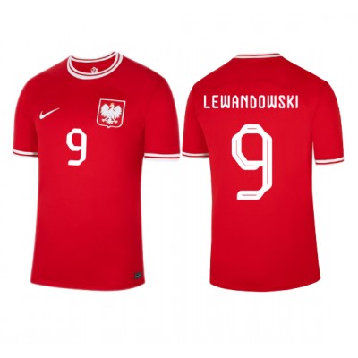 Polen Robert Lewandowski #9 Bortedrakt VM 2022 Kortermet